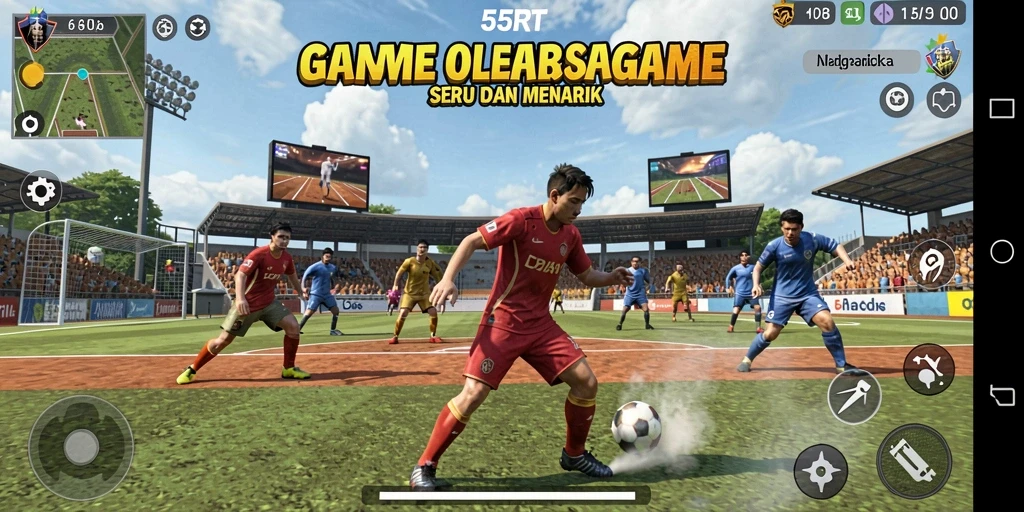 Tampilan gameplay menarik dari 55RT dengan aksi olahraga yang mendebarkan.