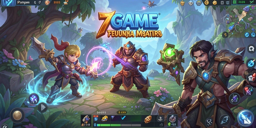 Tampilan memukau dari gameplay 7GAME dalam dunia MMORPG.