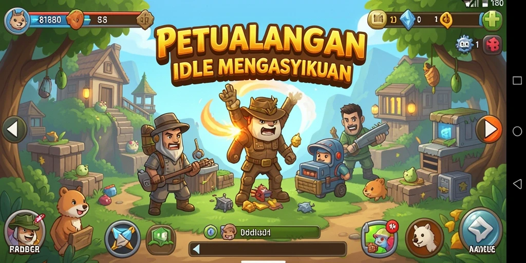 Tampilan gameplay seru dalam 8180 dengan karakter yang aktif.