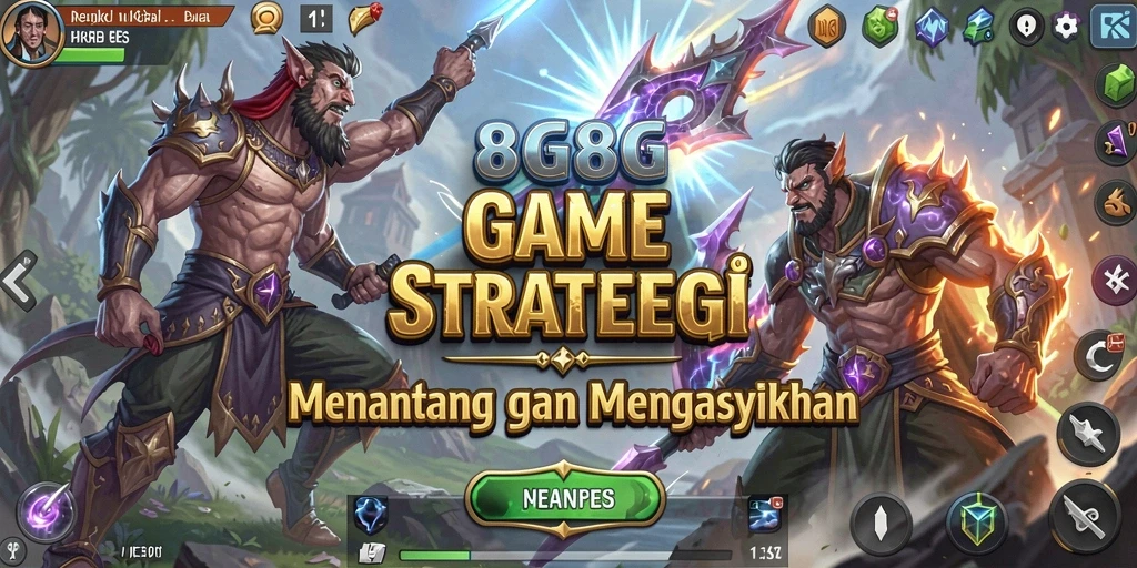 Tampilan gameplay mendebarkan dari 8G8G yang menantang.