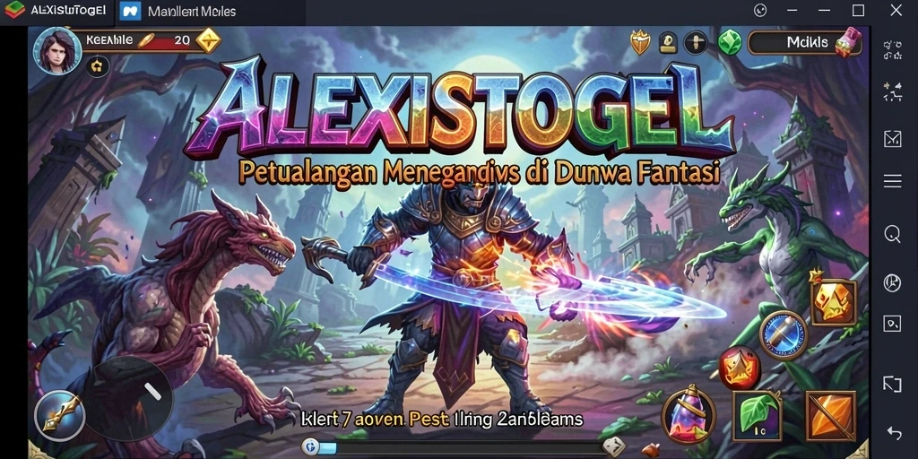 Tangkapan layar menunjukkan gameplay seru ALEXISTOGEL dalam dunia petualangan.