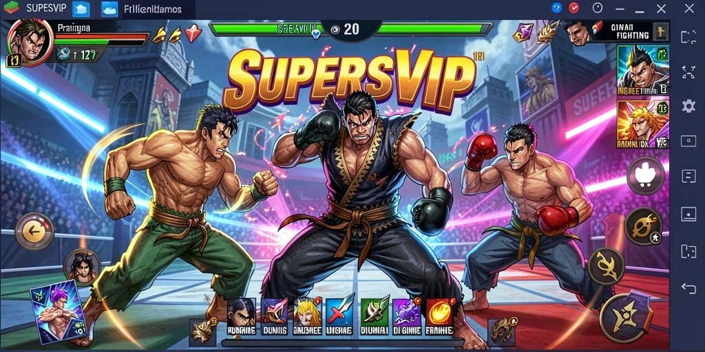 Gameplay seru dengan aksi pertarungan yang mendebarkan di SUPERSVIP.